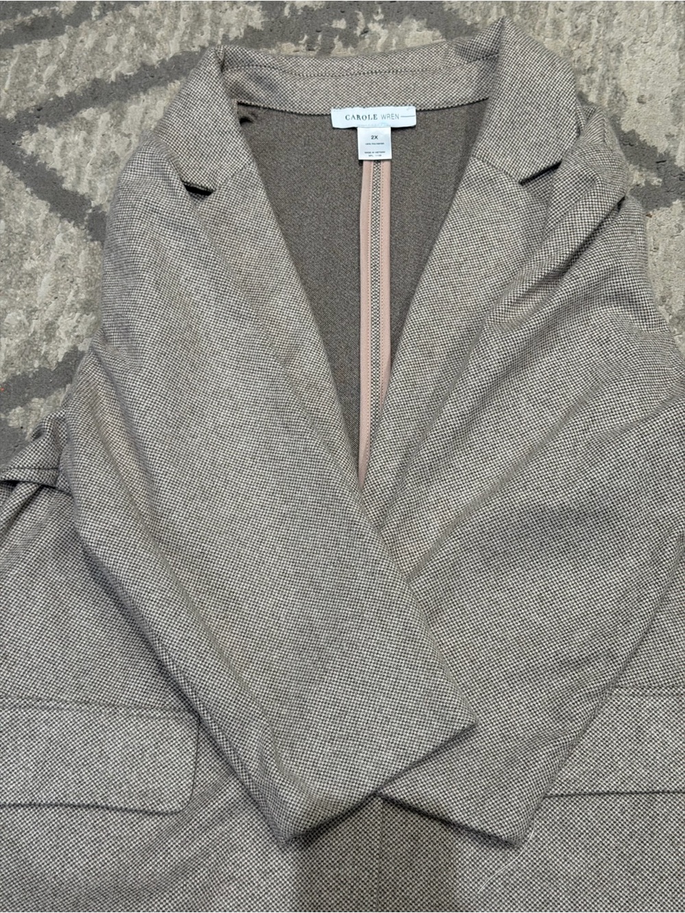Women's Taupe Blazer Jacket